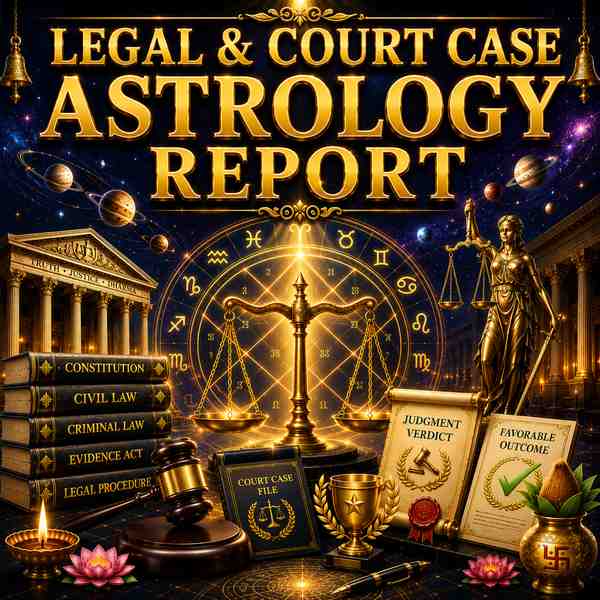 कानूनी एवं न्यायालय मामला ज्योतिष रिपोर्ट | Legal & Court Case Astrology Report